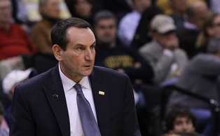 Duke head coach Mike Krzyzewski left the arena under his own power and is expected to make a full recovery. Duke head coach Mike Krzyzewski left the arena under his own power and is expected to make a full recovery.