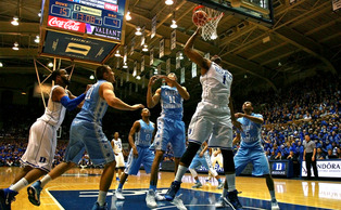 Jabari Parker scored a career-high 30 points and grabbed 11 rebounds in what could be his final game in Cameron Indoor Stadium. Jabari Parker scored a career-high 30 points and grabbed 11 rebounds in what could be his final game in Cameron Indoor Stadium.
