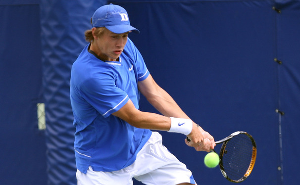 Duke's Cale Hammond won his singles draw at the Wake Forest Invitational.