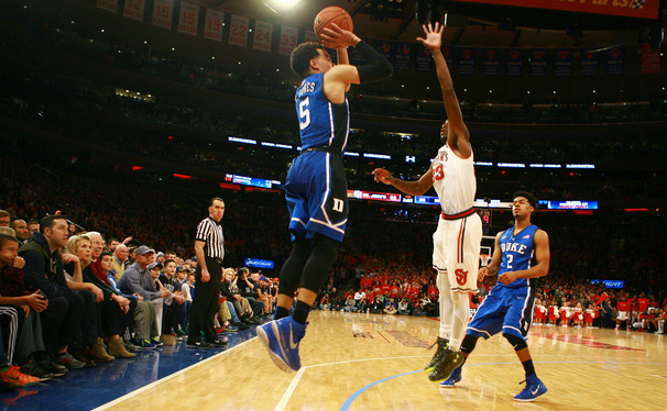 Tyus Jones was spectacular again under the bright lights as he led Duke to two wins this week with more clutch shooting.