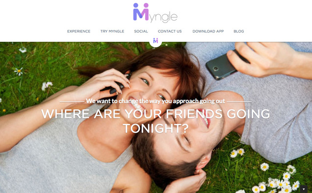 Myngle allows people to track where their friends are going out.