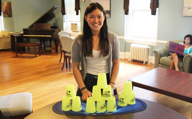 Rachael Nedrow is the world’s second fastest female speed stacker and is featured in a Skrillex song.