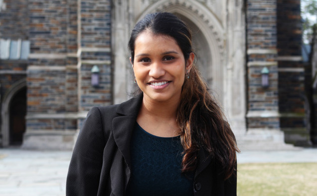 Sophomore Lavanya Sunder became Duke Student Government with 63 percent of the student body's vote.