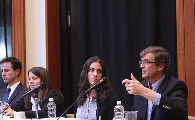In an event Wednesday at the Sanford School of Public Policy, a panel of experts discusses the question: who does the government work for?