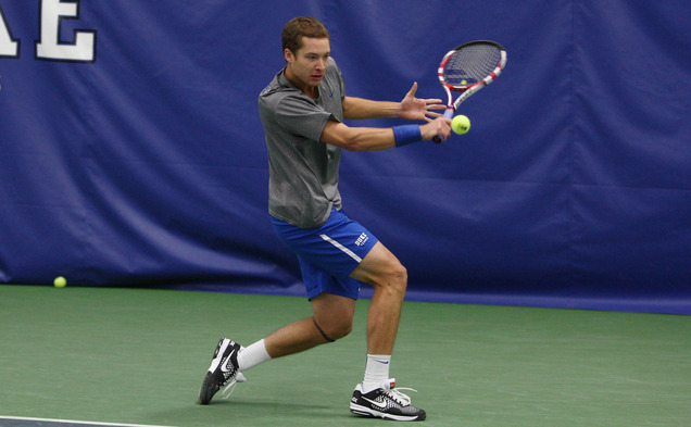 Junior Jason Tahir cruised to a straight-set victory as the Blue Devils swept Michigan.