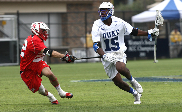 Sophomore Myles Jones will look to lead the Blue Devils to their eighth-straight NCAA semifinal Sunday against Johns Hopkins.