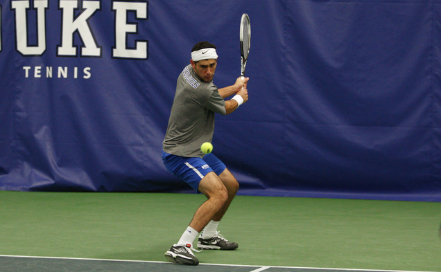 Fred Saba and the Blue Devils will travel to play No. 9 Notre Dame and Boston College this weekend seeking to improve on their 2-1 conference record.