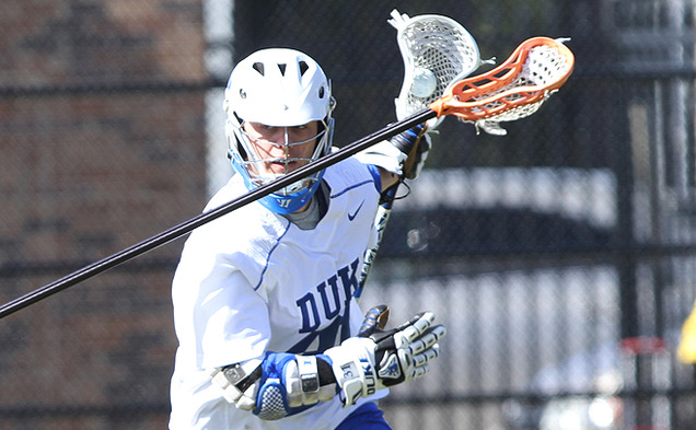 The first of Jordan Wolf’s two goals gave Duke an early lead, but Penn stormed back in the second half to upset the Blue Devils.