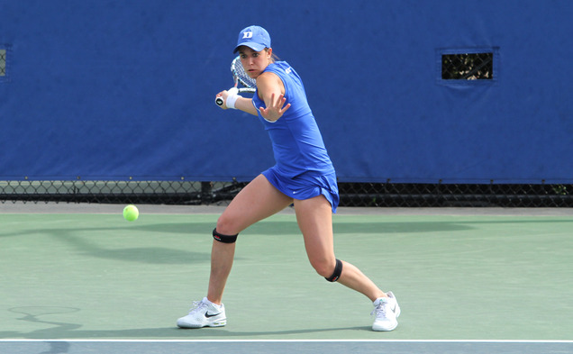 Beatrice Capra led the Blue Devils Thursday, as they dominated Wake Forest in the opening round of the ACC Championship.