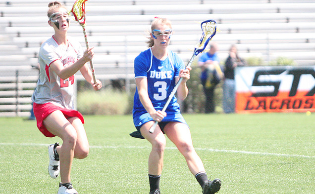 Maddy Morrissey tallied three scores for Duke, but the Blue Devils could not keep up with Maryland's attack.
