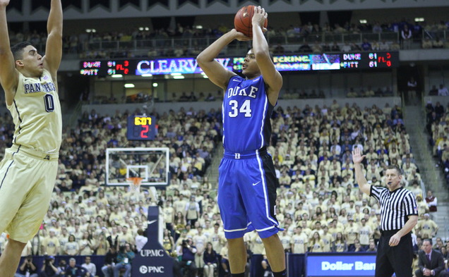 Graduate student Andre Dawkins hit six-of-seven three-point attempts—helping Duke to pull away from Pittsburgh in the final minutes of Monday night’s 80-65 victory.