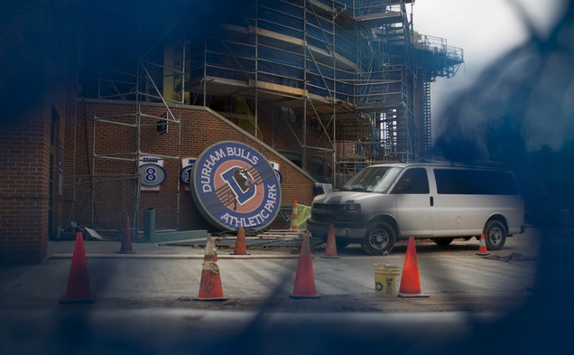 Durham Bull Stadium is undergoing renovations.
