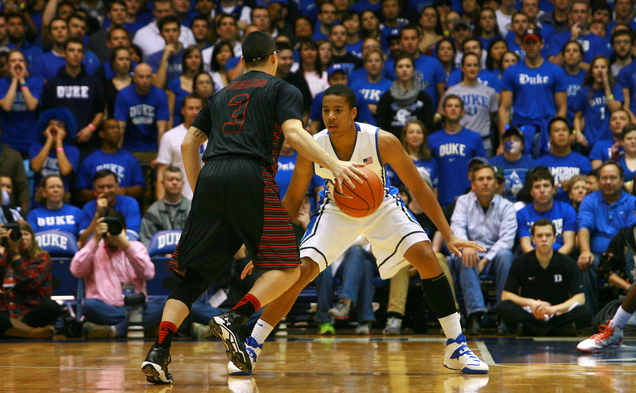 Redshirt senior Andre Dawkins stepped up for Duke, pouring in 18 points off the bench in an 85-66 victory against Gardner-Webb.