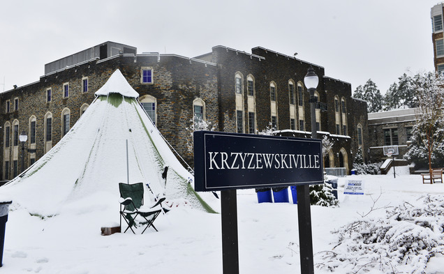 The Blue Devils never considered leaving before Cameron Indoor Stadium and the rest of Durham was coated with six inches of snow.