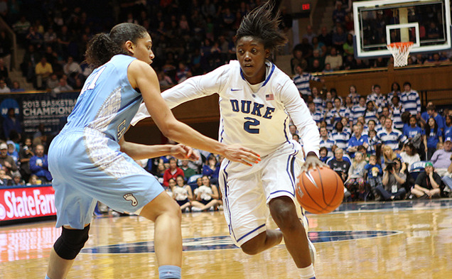 With Chelsea Gray injured, freshman Alexis Jones has stepped up to handle the Duke offense.