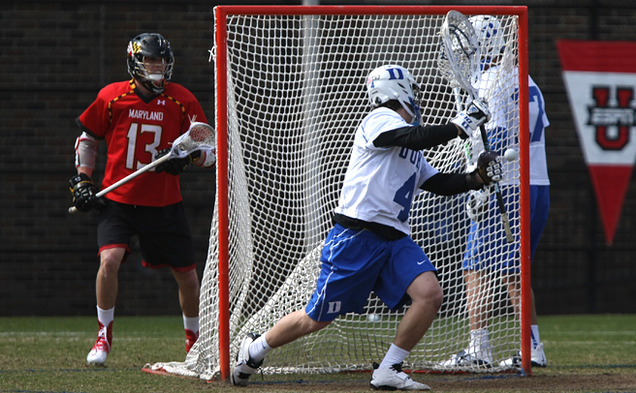 Duke goalkeeper Dan Wigrizer will face two tough opponents this week in Loyola and North Carolina.