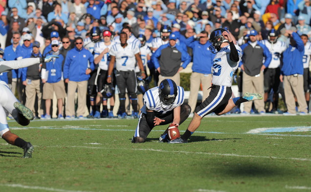 Ross Martin came through in the clutch for Duke, knocking through the go-ahead field goal that sent the Blue Devils to the ACC championship game.