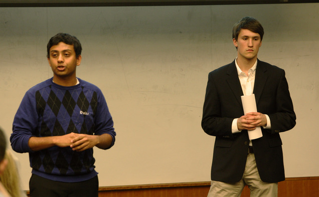 Senators Abhi Sanka and James Ferencsik proposed the new 25 Percent Compromise to the Senate Wednesday night.