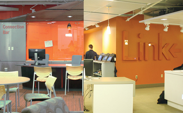 Modeled after Apple’s Genius Bars, The Connection Bar provides students with assistance on their research projects.