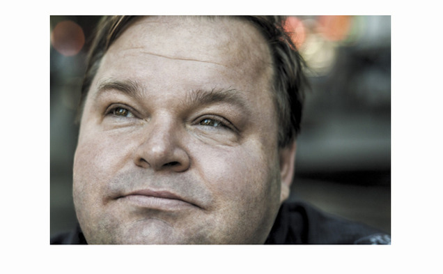 Monologist Mike Daisey spent several days as an artist-in-residence with Duke Performances, presenting his show "American Utopias.”