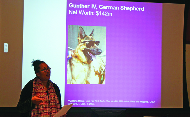 Adrienne Davis, vice provost of Washington University in Saint Louis gave a talk Tuesday about pet