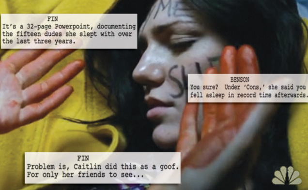Wednesday’s “Law and Order- Special Victims Unit” featured a premise that closely paralleled Karen Owen’s now infamous PowerPoint, featuring a young woman murdered after the circulation of her “Lay List.”