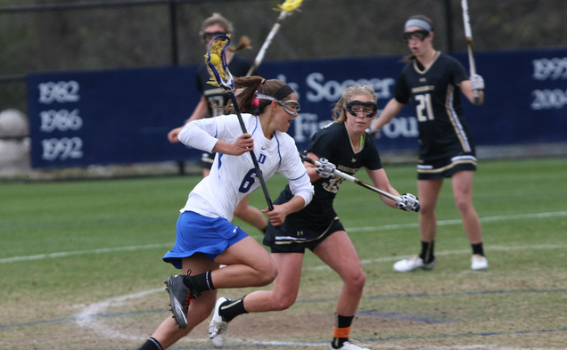 The Blue Devils beat the Elon defense early and often en route to 25 goals in a blowout victory.