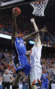 Sophomore Amile Jefferson finished with 11 points on 5-of-7 from the floor, but his Blue Devil teammates left some crucial opportunities at the rim in a loss to Virginia. Sophomore Amile Jefferson finished with 11 points on 5-of-7 from the floor, but his Blue Devil teammates left some crucial opportunities at the rim in a loss to Virginia.